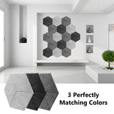 12PCS Felt Cork Bulletin Board Acoustic Panels Self-Adhesive, 12 * 10" Soundproof Wall Panels, High Density Sound Dampening Panels Studio Sound Proof Foam Sound Absorbing Tile Wall Photo Decor WEYCHEN