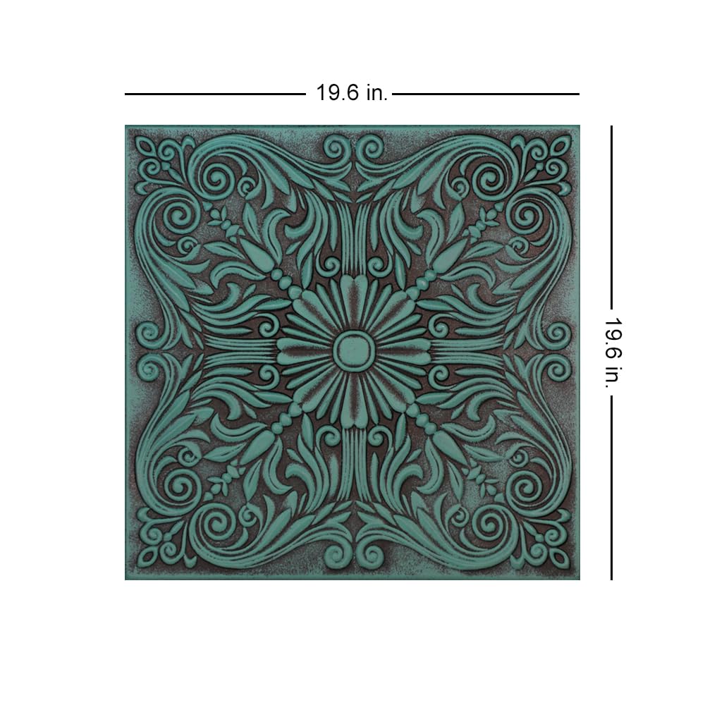 A La Maison Ceilings R139 Spanish Silver Foam Glue-up Ceiling Tile (129.6 sq. ft./Case) Pack of 48, Antique Green À LA MAISON CEILINGS