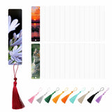 BZRR 30 Pcs Sublimation Bookmark Blank Heat Transfer Aluminum Metal Bookmarks Bulk DIY Bookmarks with Hole and Colorful Tassels for Crafts, Personalized Tassels Sublimation Bookmarks. BZRR