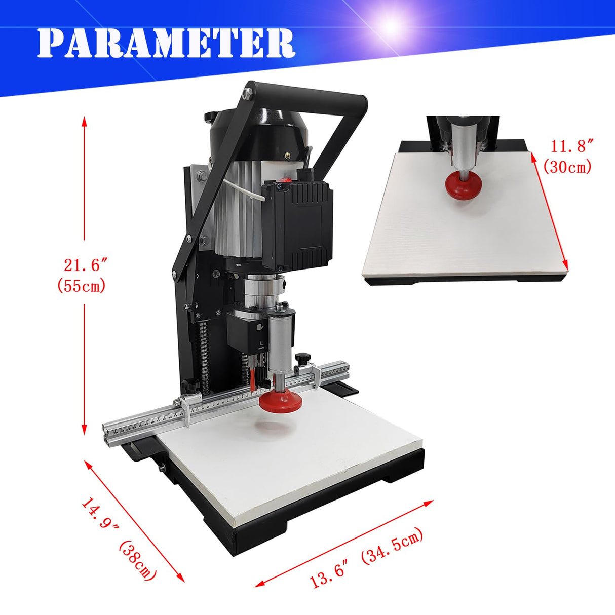 INTSUPERMAI Portable Electric Hinge Drill with Self Stop Pneumatic Hinge Boring Insertion Machine Hinge Drilling Hole Machine Drilling Puncher Combined Drill 45-9.5 110V INTSUPERMAI