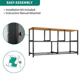 YITAHOME Dresser with 5 Drawers - Fabric Storage Tower, Organizer Unit for Bedroom, Living Room, Closets - Sturdy Steel Frame, Wooden Top (5 Wider Drawers Cool Grey) YITAHOME