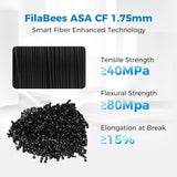 FLASHFORGE Adventurer 5M Pro 3D Printer with ASA CF Black 1kg FilaBees