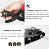 Leather Hole Punch Tool Set, Belt Hole Puncher Kit, Professional Puncher for Belt, Saddle, Dog Collars, Watch Strap, Shoe, Fabric, Paper, Craft Projects, Easily Punches Perfect Round Holes YIDAAN