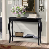ChooChoo Narrow Console Table, Chic Accent Sofa Table, Entryway Table, Black ChooChoo