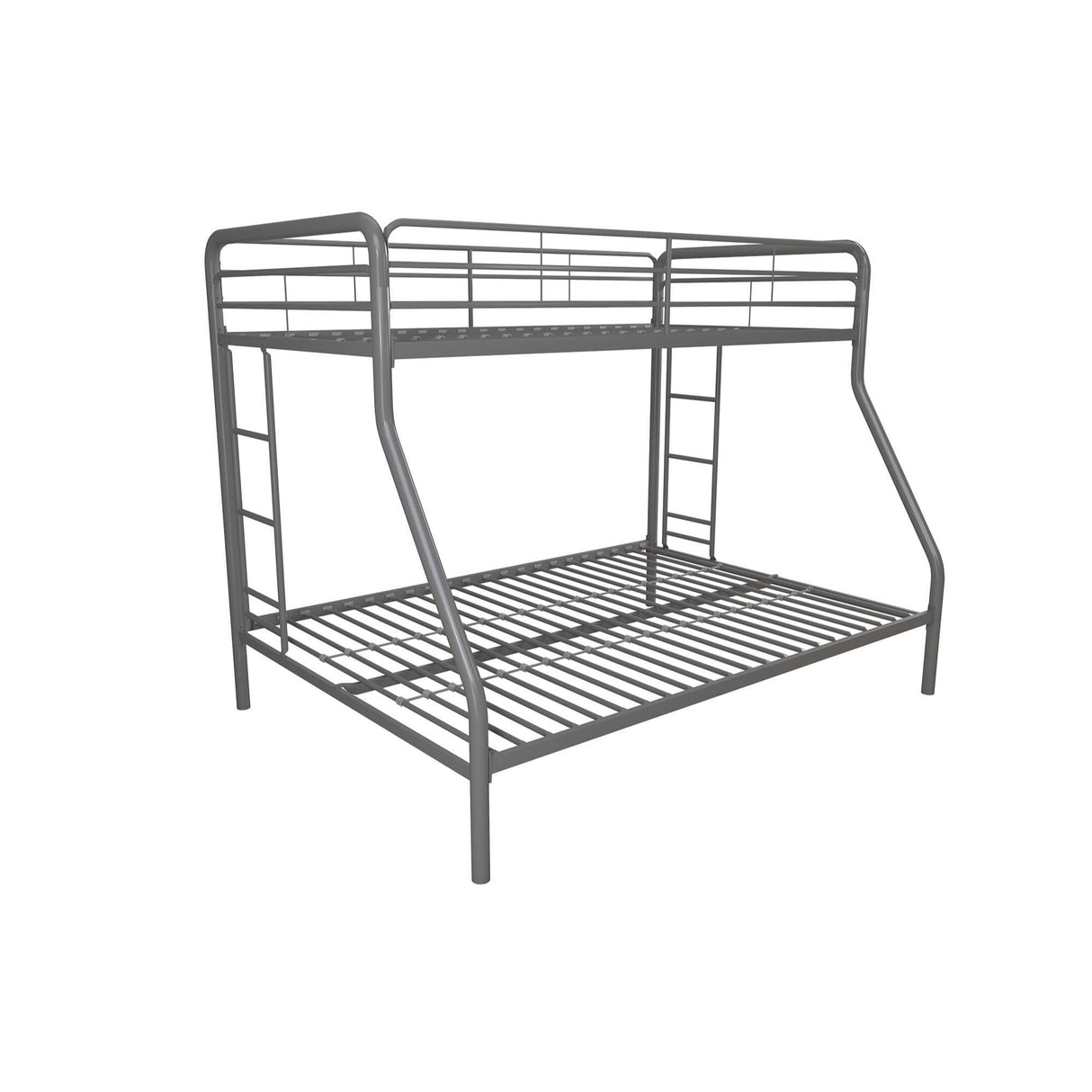 DHP Dusty Metal Bunk Bed with Secured Ladders, Twin/Full, Silver DHP