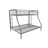 DHP Dusty Metal Bunk Bed with Secured Ladders, Twin/Full, Silver DHP