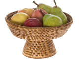 KOUBOO La Jolla Rattan Fruit Bowl, 10.5 inches x 10.5 inches x 6.5 inches, Honey Brown Kouboo