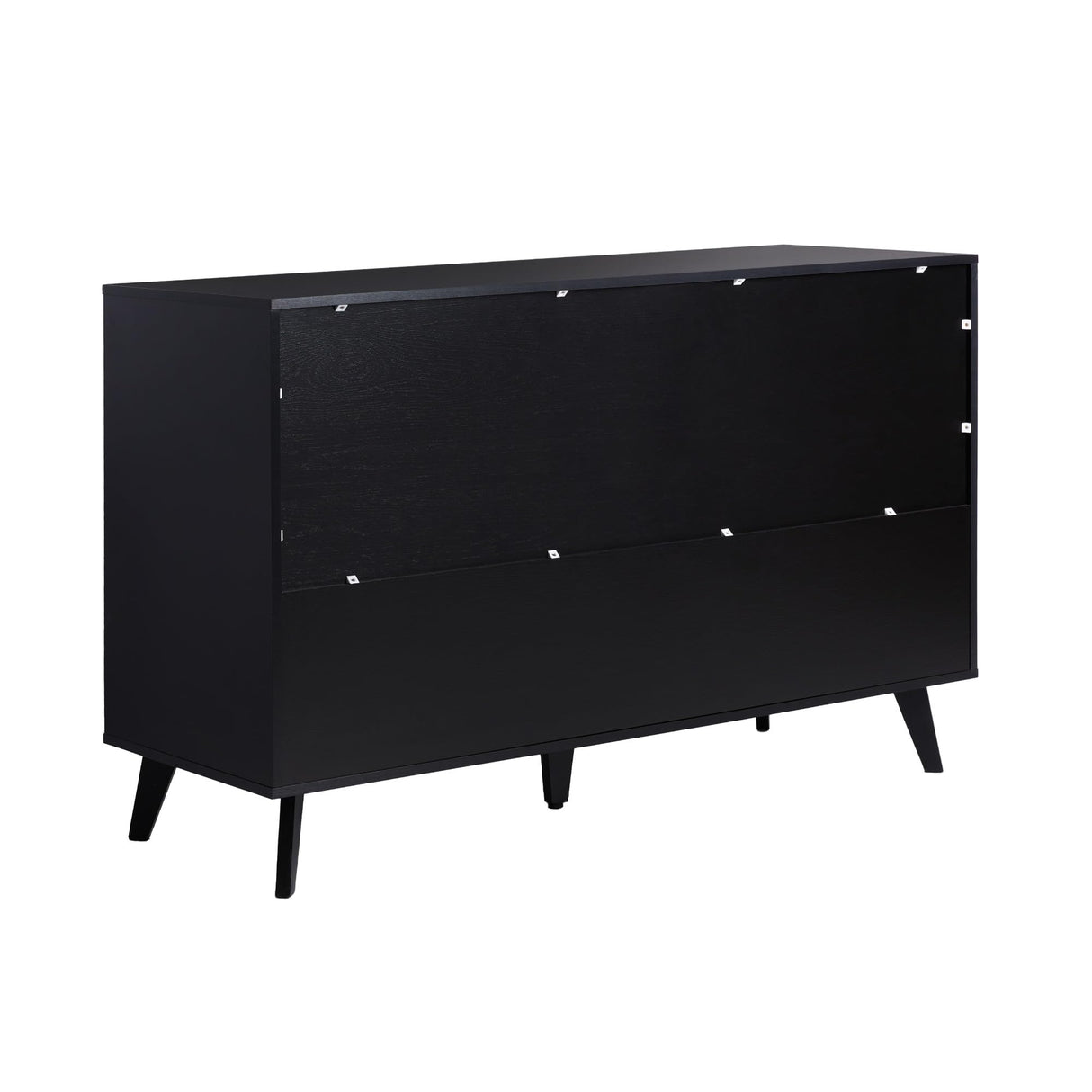 Walker Edison Modern 6-Drawer Dresser Bedroom Storage Organizer, 52 Inch, Black Walker Edison