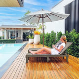 YITAHOME Chaise Outdoor Lounge Chairs with Adjustable Backrest, Multi-Functional Patio Loungers Easy Assembly & Lightweight, Waterproof Poolside Chaise Lounge with 265lbs Capacity, Set of 2, Taupe