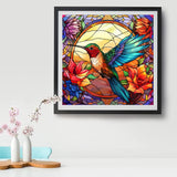 VIGEGU 2 Pack Hummingbird Paint by Numbers Kit for Adults with Framed, Flower Paint by Number DIY Adult Paint by Number Kits for Wall Decor 10x10in VIGEGU