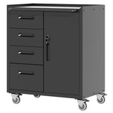 OPTYMIRA Mobile Tool Storage Cabinet with Wheels,Heavy Duty Rolling Tool Cabinets for Garage,Metal Storage Cabinets with 4 Drawer and 1 Locking Doors,Assembly Required OPTYMIRA