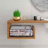 TOPZEA Black Metal Food Storage Basket for Pantry Organization, Large Steel Wire Farmhouse Basket Organizer Bin with Handles for Organizing Bathroom, Kitchen, Shelf, Cabinet, 16"x 12.5"x 6" TOPZEA