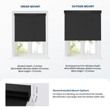100% Blackout Roller Shades Cordless Blinds for Indoor Windows,Free-Stop Window Shades Pull Down,Thermal Insulated Fabric UV Protection,Blackout Window Guard Blinds for Home,Office,Black,34" W x 72" H Dephora
