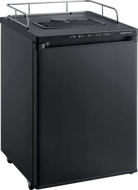 EdgeStar BR3002BL 24 Inch Wide Kegerator Conversion Refrigerator for Full Size Keg - Black EdgeStar