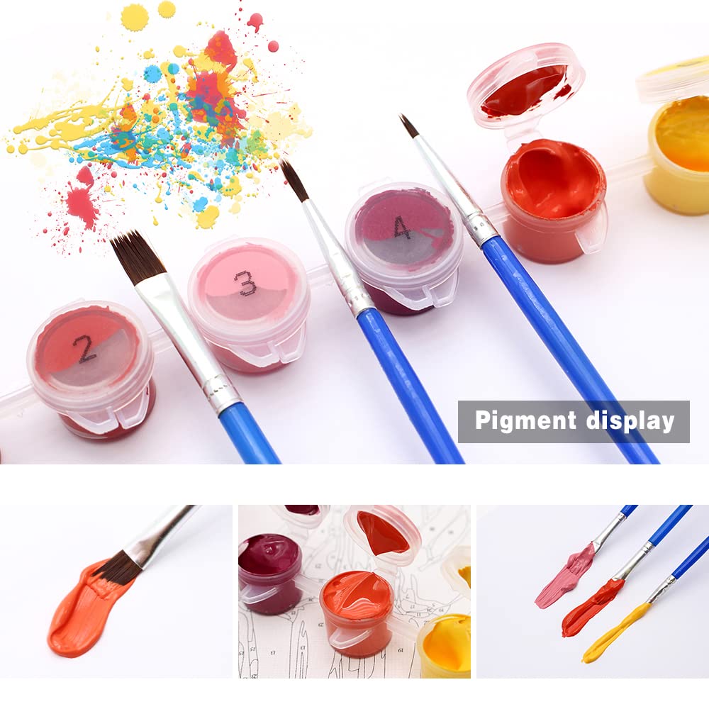 Ocean Turtle Paint by Numbers Kit for Adults Beginner, SeaTurtle Paint by Number Kit for Adults, Adult Paint by Number Canvas Animal with Paintbrushes and Acrylic Pigment 16x20 inch,Ocean Turtle JUJUHOOD