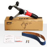 SPTA 110V 800W Professional Stainless Steel Pipe Tube Polisher Sander with Alumina Oxide Sanding Belt, Silicon Carbide Wheel, Pole Burnishing Polisher Machine SPTA
