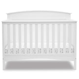 Delta Children Archer Solid Panel 4-in-1 Convertible Baby Crib - Greenguard Gold Certified, Bianca White Delta Children