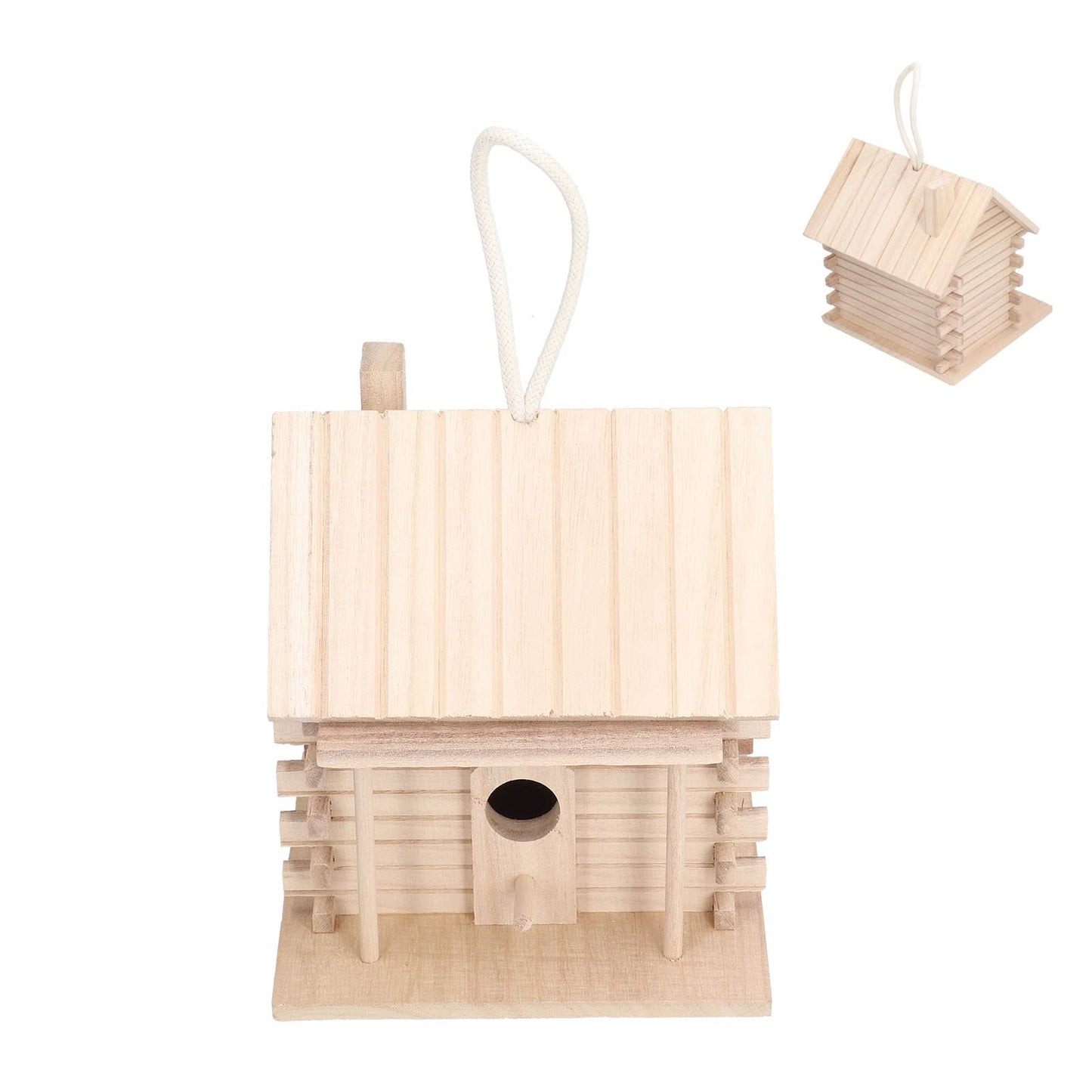 Wooden Birdhouse Kit for Adults to Build, Wooden Birdhouse, Bird Houses for Outside, for Outdoors with Standing Pole for Garden, Yard, Birdhouse Wood Bird House