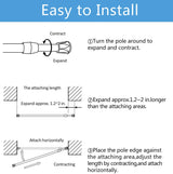 AIZESI Spring Tension Curtain Rods Short Tension Rod (Wood, 16" to 28"-2Pcs, Optimum Scope of Application 16 to 24 inch, Can't Hang Heavy Curtains) AIZESI