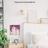 Pznen Rustic Farmhouse 2-Gang Wall Plate Double Toggle Switch Covers Farm Purple Lilac Floral Flowers on Country Wooden Light Switch Covers for Bedroom Bathroom Pznen