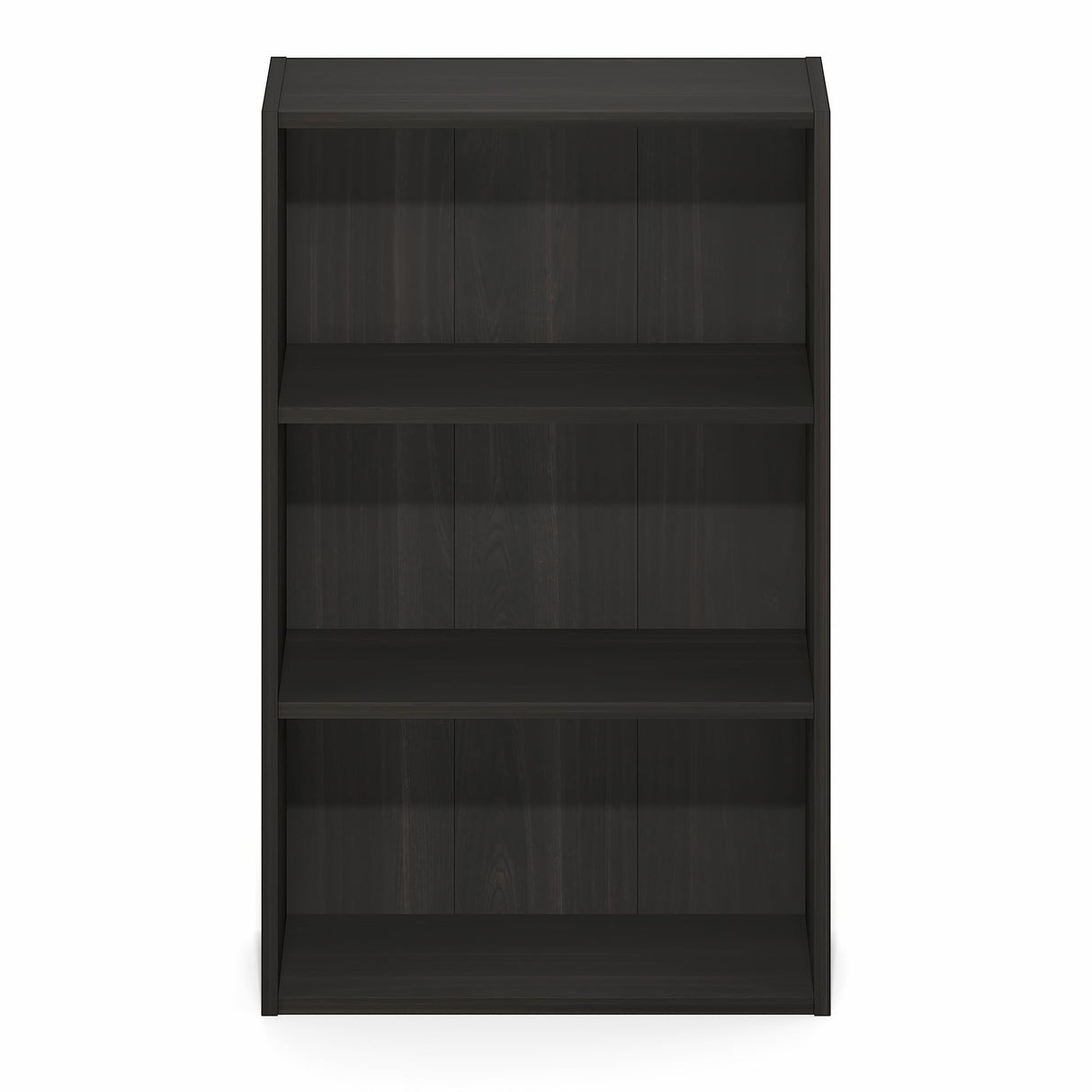 Furinno Basic Book Shelf, 3-Tier Bookshelf, Cube Storage Organizer Bookcase with Open Shelf, 7 x 17 x 26, for Living Room, Bedroom, Home Office, Espresso Furinno