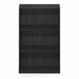 Furinno Basic Book Shelf, 3-Tier Bookshelf, Cube Storage Organizer Bookcase with Open Shelf, 7 x 17 x 26, for Living Room, Bedroom, Home Office, Espresso Furinno