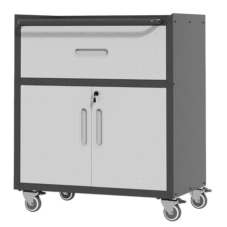 OPTYMIRA Metal Mobile Tool Storage Cabinet with Wheels,Heavy Duty Rolling Tool Cabinets for Garage,Metal Storage Cabinets with 2 Locking Doors and 1 Drawer,Assembly Required OPTYMIRA