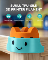 SUNLU TPU-Silk 3D Printer Filament, 98A TPU Filament 1.75mm, Glossy Silk Surface TPU Filament, Flexible TPU 3D Printing Filament, Dimensional Accuracy +/- 0.03mm, 1kg(2.2lbs) Spool, Burgundy Red SUNLU