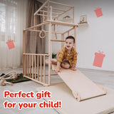 Woodandhearts Indoor Playground, Made in EU Jungle Gym for Kids Ages 1-4, Toddler Jungle Gym, Kids Playground, Jungle Gym for Kids Ages 1-4, Toddler Jungle Gym, Montessori Play Gym Wood And Hearts