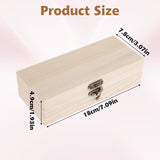 AHQiZFX 1 Pack Unfinished Wooden Box with Hinged Lid and Front Clasp, Unpainted Wooden Jewelry Box for DIY Art Project Crafts Woodcraft Keepsake Jewelry Plain Pine Box (7"x3.2"x2") AHQiZFX