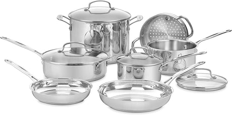Cuisinart 11-Piece Cookware Set, Chef's Classic Stainless Steel Collection 77-11G Cuisinart