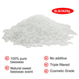 8LB Beeswax Pellets, White Beeswax, 100% Organic Beeswax for Candle Making, Body, Skin Care DIY, Lip Balm and Soap Making Supplies Amastika