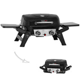Royal Gourmet GT2005 2-Burner Portable Propane Gas Grill with Foldable Side Tables & Foldable Support Legs, Tabletop Gas Grill with Warming Rack for for Outdoor Cooking & Grilling, Black Royal Gourmet