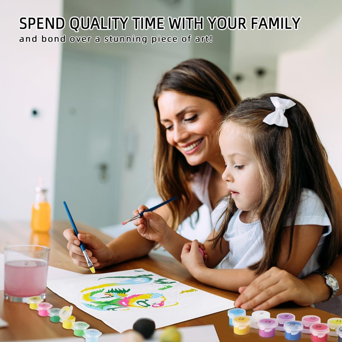 Maomaomi Paint by Numbers DIY Acrylic Painting Kit for Kids & Adults Beginner – 16" Wx20 L Colorful Horse Head Pattern Maomaomi