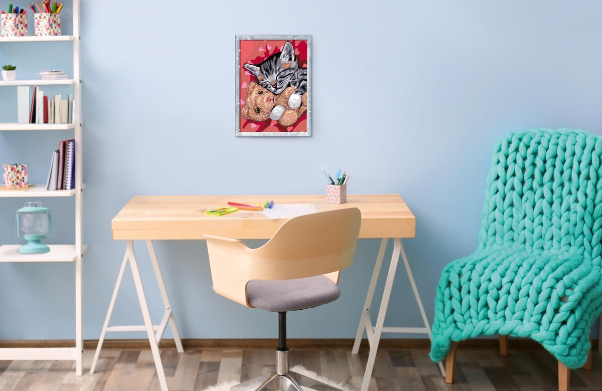 Ravensburger Peaceful Kitten Paint by Numbers Kit for Kids - 20266 - Painting Arts and Crafts for Ages 9 and Up Ravensburger