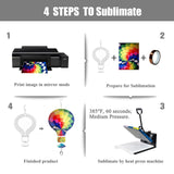 4Pack 8inch Sublimation Wind Spinner Blanks 3D Aluminum Metal Wind Sculpture Kinetic Spinners for Yard and Garden Indoor Art Ornaments Hanging Decoration (Hot Air Balloon) WindMage