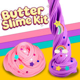 Waybla 2 Pack Butter Slime Kit for Kids with Glitter, Unicorn Figurines, Rainbow & Star Accessories – DIY Slime Toy Gift for Girls & Boys, Party Favors, Stocking Stuffers, Easter Basket Stuffers Waybla