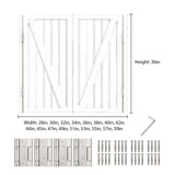 Solid Wood Swing Door Cafe Saloon Swinging Doors with Hardware Easy Installation Two-Way Open Bar Kitchen Entrance Partition Half-Door Auto Close 28 30 32 34 36 38 40 42 44 45 47 49 51 53 55 57 59"(Wh Sepsephiria
