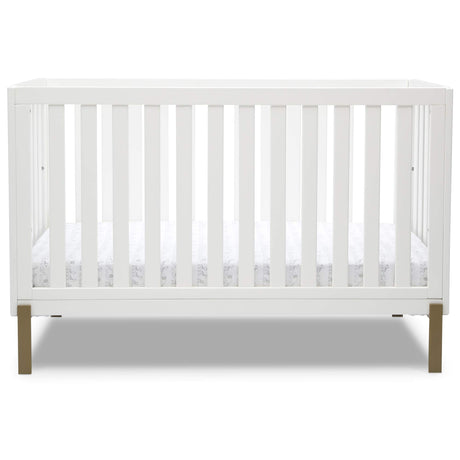 Delta Children Hendrix 4-in-1 Convertible Crib, Bianca White/Bronze Delta Children