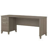 Bush Furniture 72-inch Home Office Desk with Drawers, Large Computer Table for Personal Workspace, Somerset Collection, Ash Gray Bush Furniture