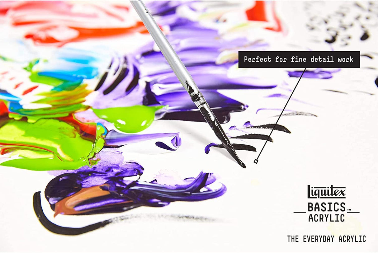 Liquitex BASICS Acrylic Paint Set, 6 x 22ml Tube Paint Set, Primary, Blue,Color Mixing,Green,White, 0.7 Fl Oz (Pack of 6) Liquitex