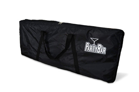 PARTYPONG Black Folding Portable Party Bar with Patented Multi-Color LED Lights, Black Skirt, and Storage Shelf - Single Set PARTYPONG