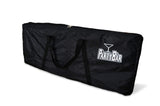 PARTYPONG Black Folding Portable Party Bar with Black Skirt, Storage Shelf, and Carrying Bag - Single Set PARTYPONG