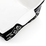 Bekith 3-Piece Ceramic Baking Dishes with Handles, Casserole Dishes for Oven, Rectangular Deep Lasagna Pans, Porcelain Bakeware Sets for Baking Cake Kitchen, Cooking, Black and White Bekith