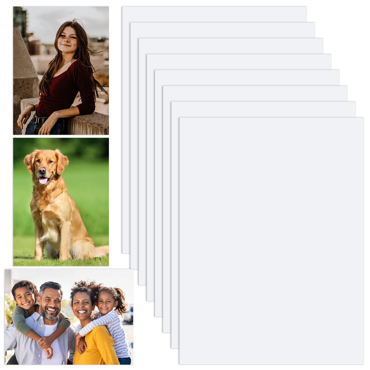 ZYNERY 8 PCS Sublimation Blanks Aluminum Sheet, 8 x 10 Inch Photo Metal Sheet Wall Poster Frame Sublimation Blank for Metal Sign, Room Decor, Wall Decor, Birthday Gift ZYNERY