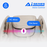 AmaMedic 3D Astoria | Full Body Massage Chair l Intelligent Voice Control | Touchscreen Controller | Heating Therapy l Zero Gravity Reclining l Bluetooth Speakers (Taupe) AmaMedic