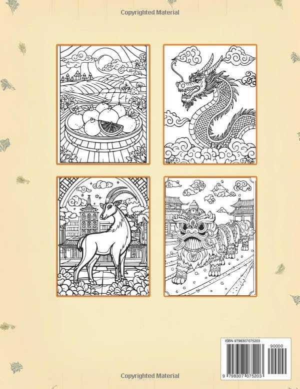 Chinese Lunar New Year Coloring Book: The Chinese Zodiac, Lion Dancers, Fireworks, and Festive Fun! Majosta