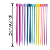 ITROLLE Knitting Needle 14PCS 4mm 5mm 6mm 7mm 8mm 9mm 10mm Colourful Single Pointed Knitting Straight Pins ITROLLE