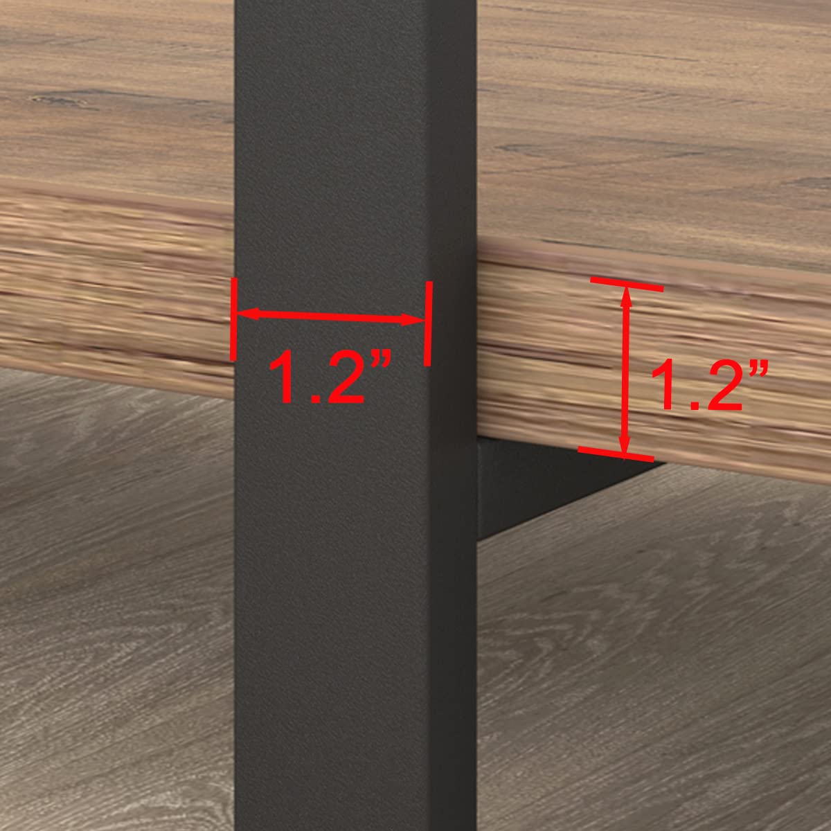 HSH Industrial 4-Tier Rustic Oak Bookshelf: Modern Metal & Wood Etagere for Versatile Home Storage HSH