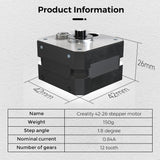 Creality Ender 3 V3 SE Extruder Motor, Official 42-26 Stepper Motor 3D Printer Extruder Stepper Motor 0.84A 12 Teeth Round Shaft, Sprite Extruder Motor for Ender 3 S1/3 S1 Pro/3 S1 Plus/5 S1/3 V3 KE Creality